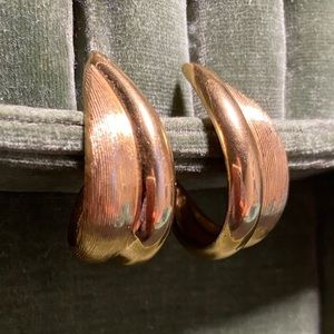 GoldTone J Hoop Earring Posts
